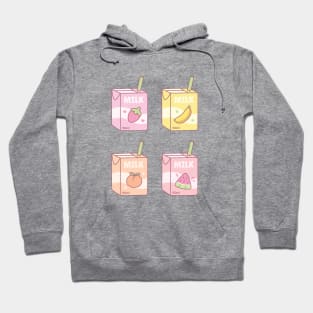 Assorted Fruits Flavored Milk Boxes Doodle Hoodie